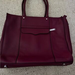 Rebecca Minkoff Burgundy Leather Tote Bag
